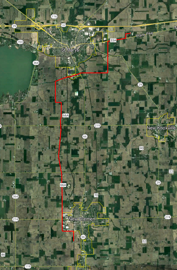 Amsterdam-West Moulton 138 kV line construction map