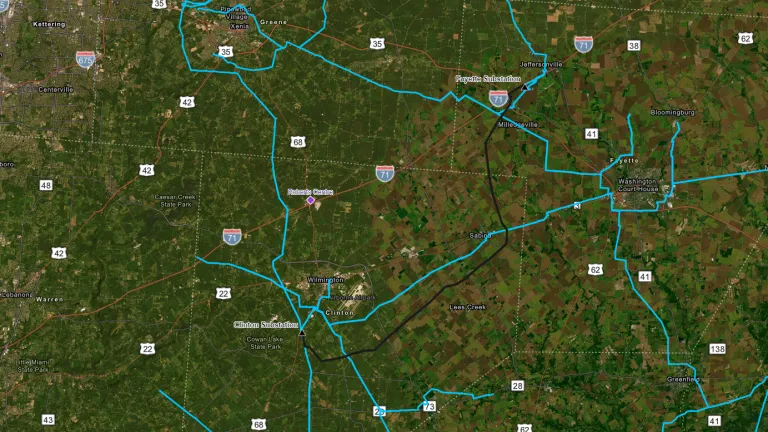 AES Ohio's Fayette-Clinton Project Proposed Route (October 2025)
