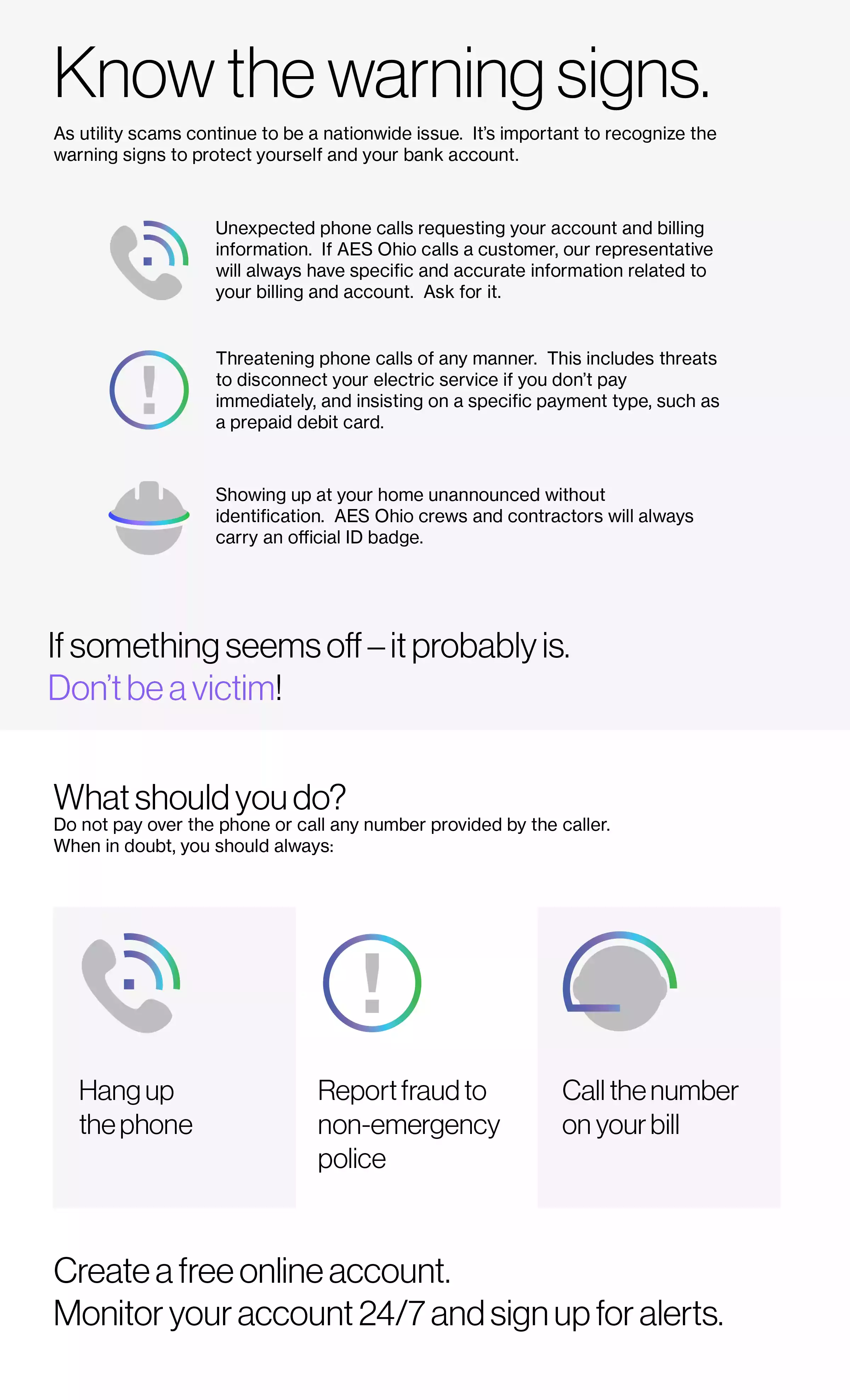 Bill payment scams AES Ohio