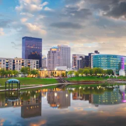 Dayton-Ohio-skyline-sunset